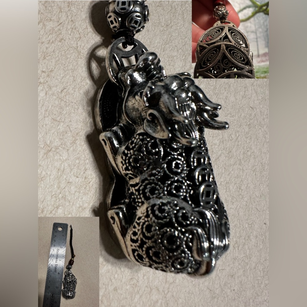 Stamped S999 Silver Luck Chinese Pixiu Charm Vintage